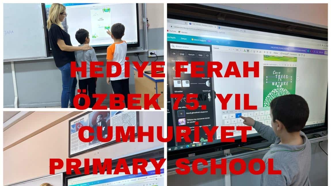 Okulumuz sınıf öğretmeni Hediye Ferah Özbek in the future e twinning projesi